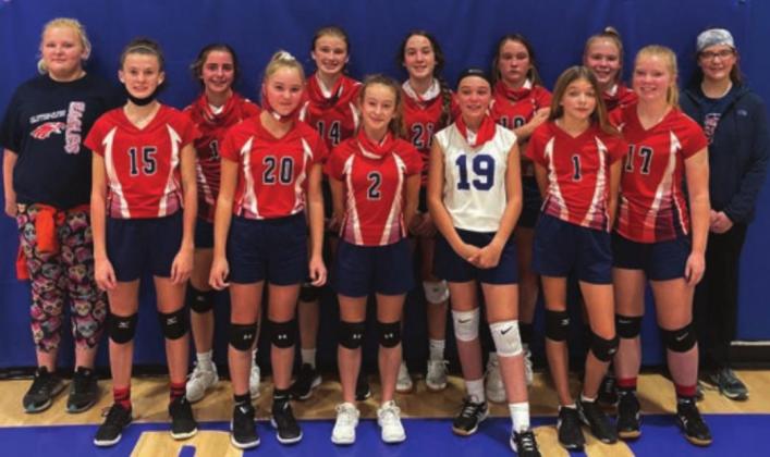 The Clifton-Clyde Middle School volleyball team took second place at the Blue Valley League tournament on Monday.